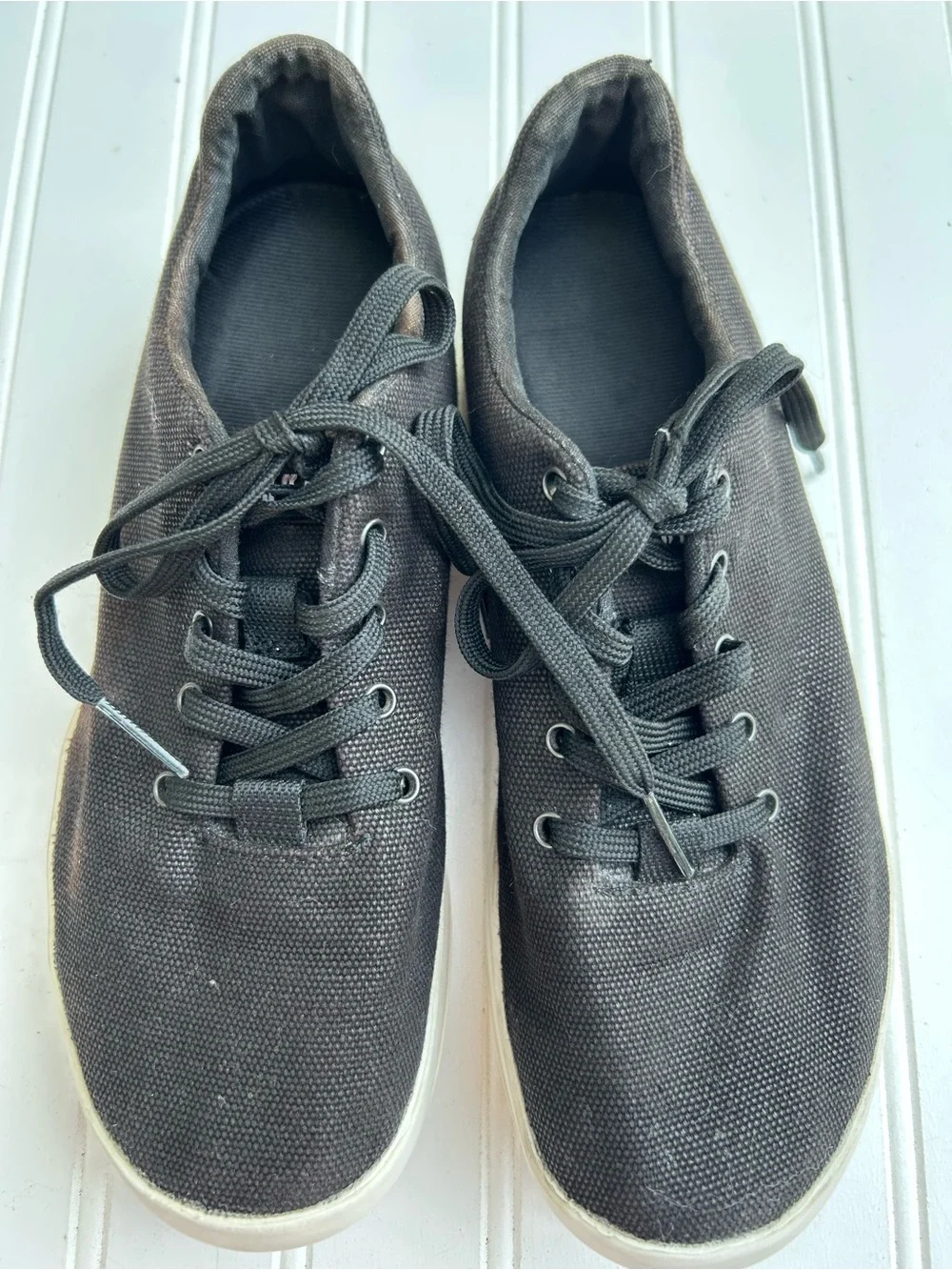 NOBULL Shoes Black Canvas Low-Top Sneakers Trainer Lace  Size 7.5